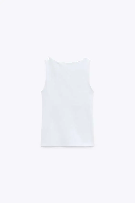 Zara Wide Strap Stretch Top