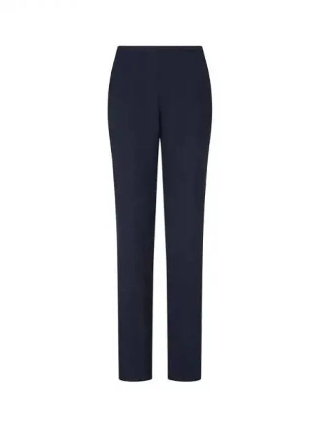 Navy Back Banding Stretch Pants for Women