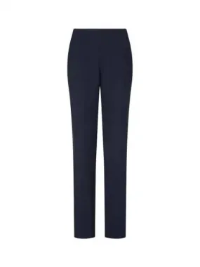 Navy Back Banding Stretch Pants for Women