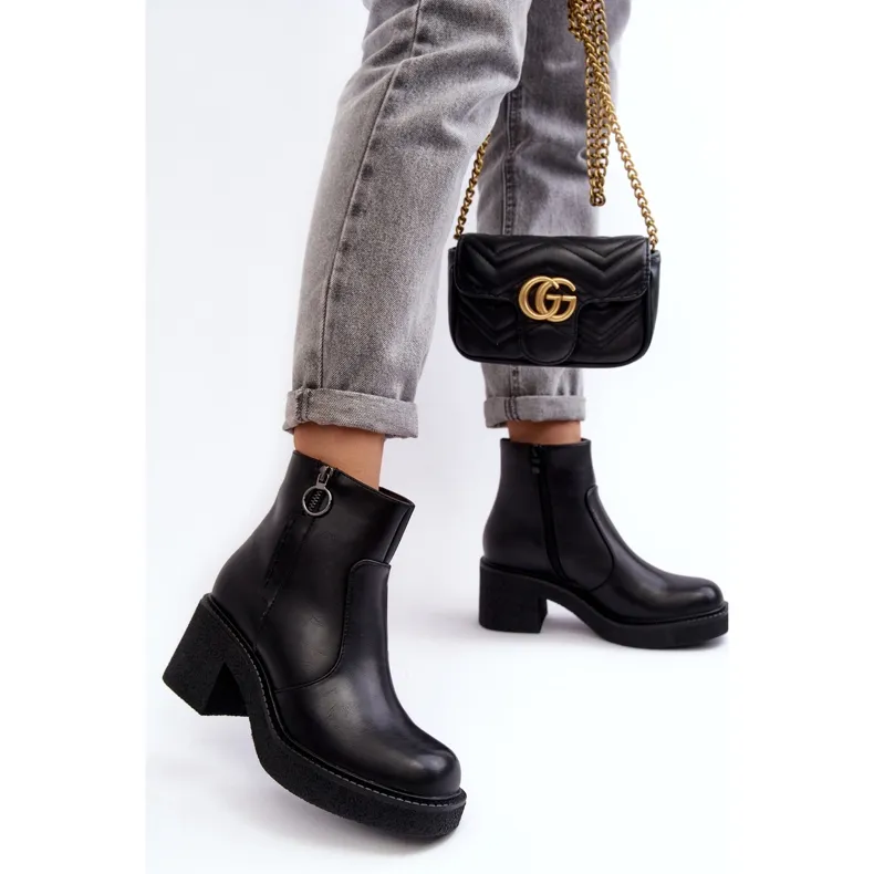 Women's Black Romella Sergio Leone Zipper Boots