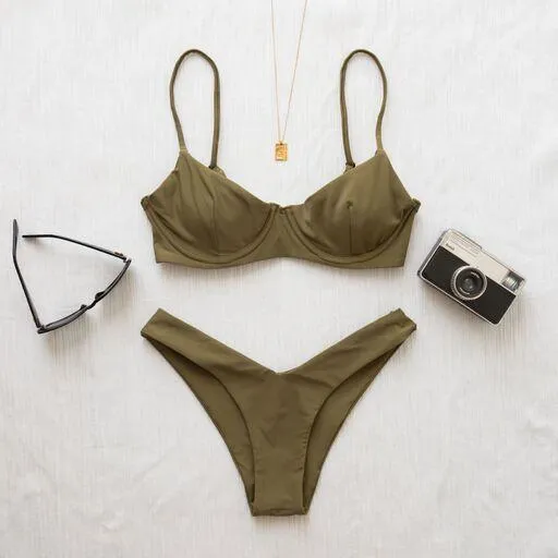 Khaki Willow Maldives Bikini Bottoms