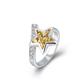 Cetrine Star Ring